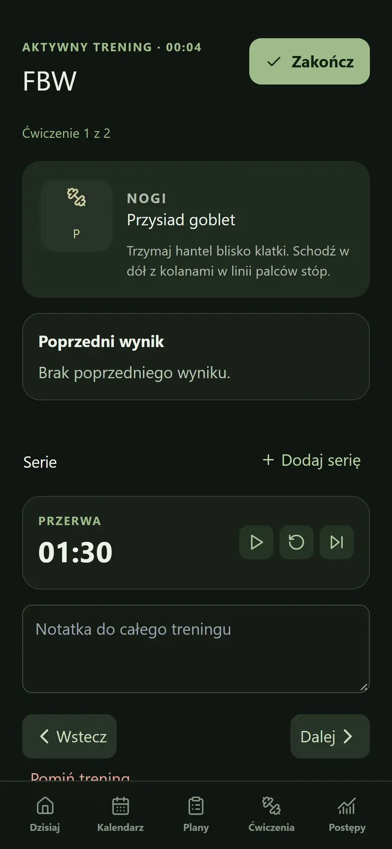 GymTracker na telefonie: aktywny trening z licznikiem przerwy